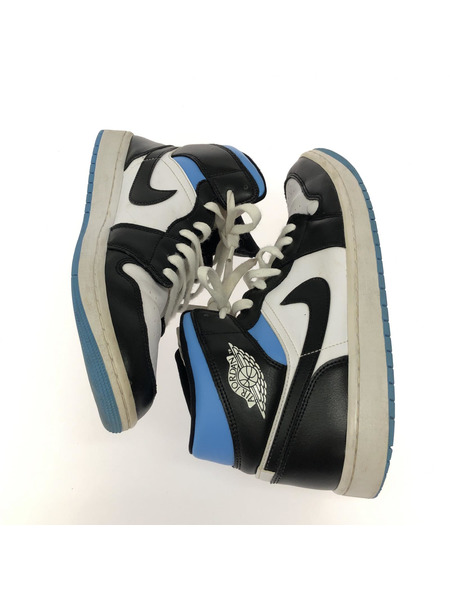 NIKE AirJordan1 Mid Black/University Blue (29.0cm)