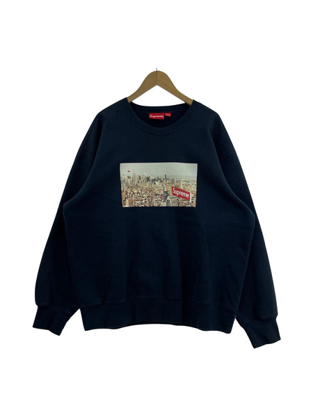 Supreme 20AW AERIAL CREWNECK スウェット ネイビー (L)