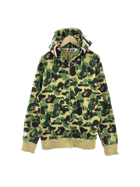 A BATHING APE ABC CAMO SHARK FULL ZIP HOODIE 緑 L