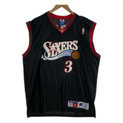 Champion×SIXERS/Allen Iverson/ゲームシャツ/XXL/BLK