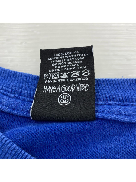STUSSY ワールドツアー S/S TEE 青 (L)