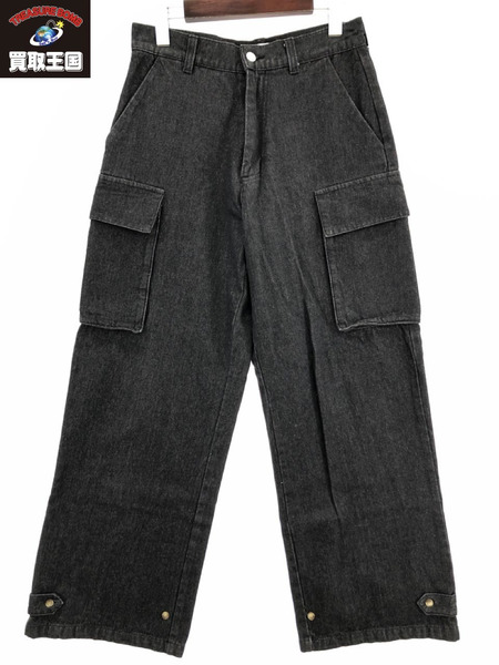 NOIR ET BLANC MILITARY CARGO WIDE DENIM PANTS｜商品番号