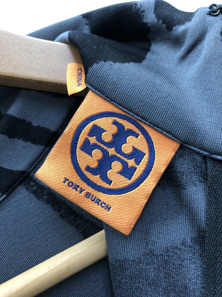 TORY BURCH ゼブラワンピース 黒 XS