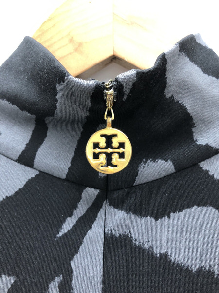 TORY BURCH ゼブラワンピース 黒 XS