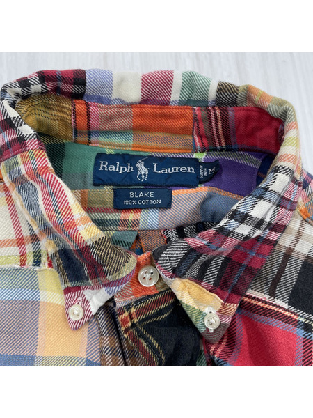 POLO RALPH LAUREN 90s/パッチワークシャツ M