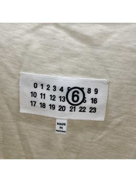 MM6 半袖Tシャツ・カットソー Care Label Print Tee S アイボリー