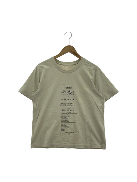 MM6 半袖Tシャツ・カットソー Care Label Print Tee S アイボリー