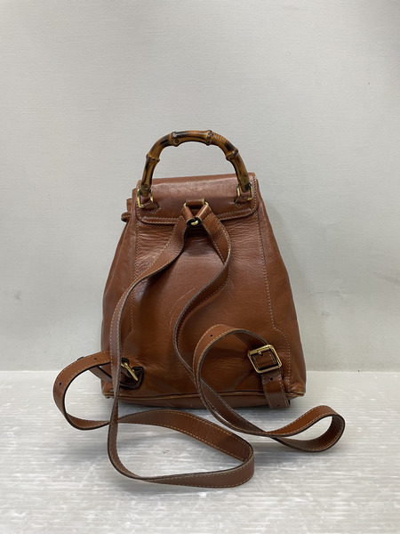 GUCCI バンブー レザーミニリュック 茶