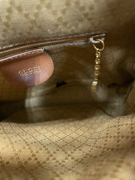 GUCCI バンブー レザーミニリュック 茶