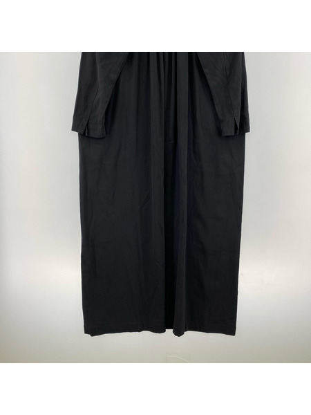 evam eva 長袖ワンピース cotton double stand collar (2)