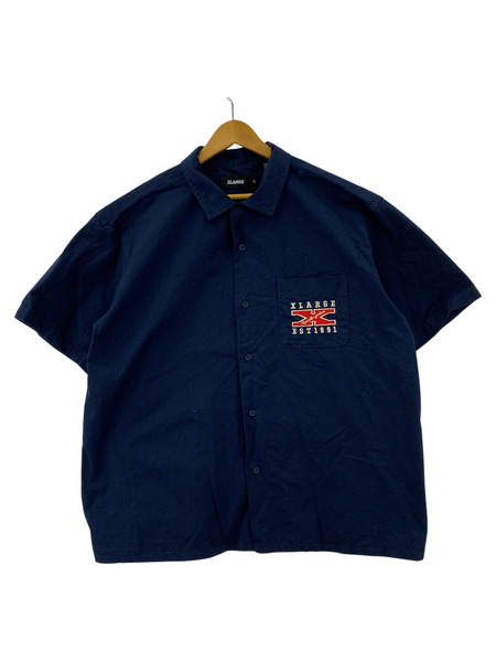 XLARGE/101242014005/X LOGO S/S WORK SHIRT（XL)