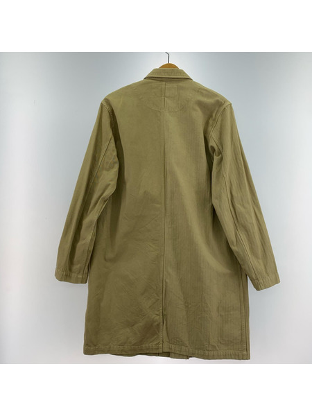 ジャケット HARVESTY ステンカラーコート BEG