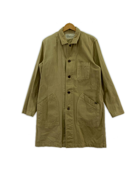 ジャケット HARVESTY ステンカラーコート BEG