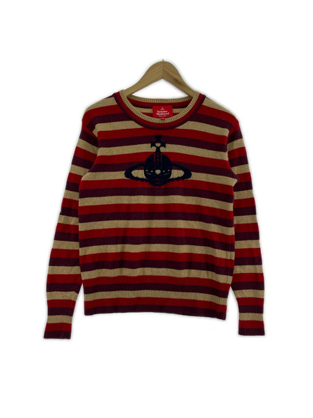 Vivienne Westwood red label ニット・セーター マルチボーダー オーブ 00 赤系
