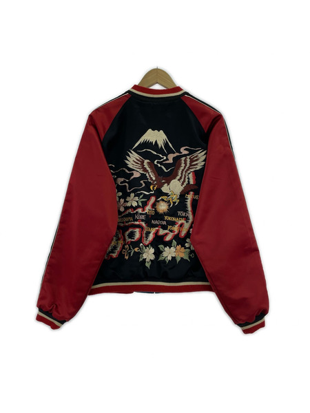 東洋 初期 M品番 龍×虎×鷹 リバーシブルサテンスカジャン L M18483