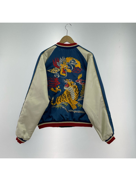 東洋 初期 M品番 龍×虎×鷹 リバーシブルサテンスカジャン L M18483
