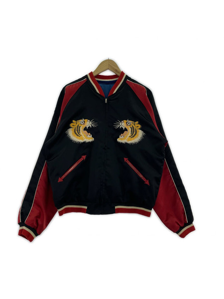 東洋 初期 M品番 龍×虎×鷹 リバーシブルサテンスカジャン L M18483