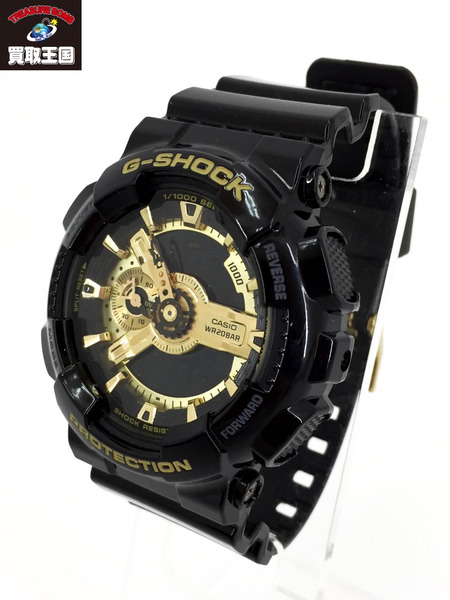 G-SHOCK ﾌﾞﾗｯｸ×ｺﾞｰﾙﾄﾞｼﾘｰｽﾞ GA-110GB-1AJF ｸｫｰﾂ 腕時計