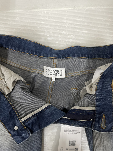 MM6 25AW ジップフライジーンズ 34 インディゴ SH2LA0040[値下]