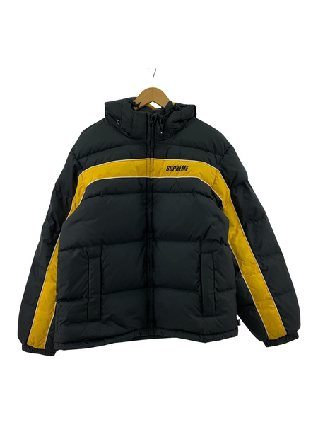 Supreme 18aw stripe panel down jacket (M) 黒黄