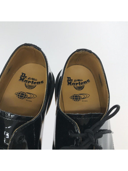 Dr.Martens×BEAMS パテントレザー3ホ-ルシューズ (UK8) 黒