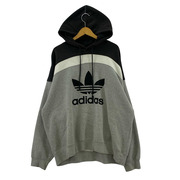 adidas パーカー 80s-90s/万国旗タグ/バイカラー