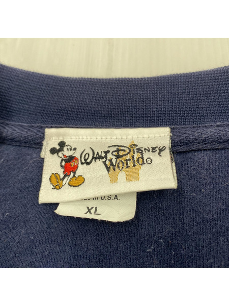 WaltDisneyWorld スウェット 刺繍 紺 USA製 (XL)