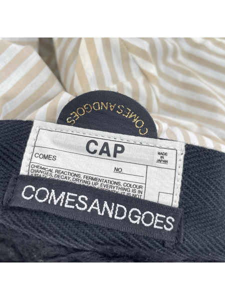 COMESANDGOES CLEAR TWILL EAR CAP イヤーフラップキャップ ブラック