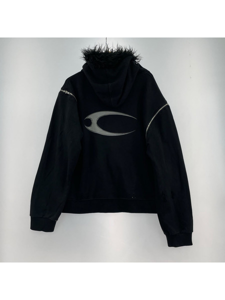 cozy worldwide fur hood zip M 黒