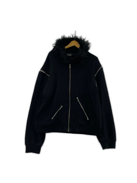 cozy worldwide fur hood zip M 黒