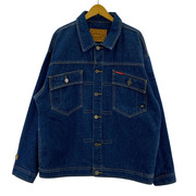 ジャケット ECKO UNLTD 紺 ブルー デニム トラッカー ジャケット Gジャン M