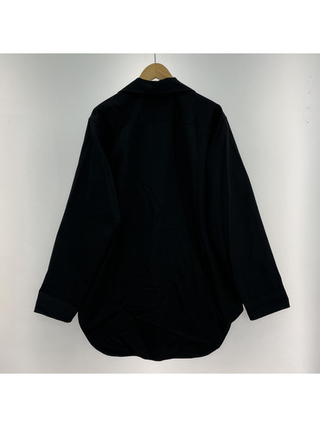 JIL SANDER 22SS オーバーサイズVネックプルオーバーシャツ ブラック 44