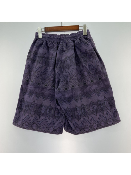STUSSY 00s 復刻 タムタム柄 イージーショーツ M 紫
