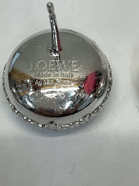 LOEWE アナグラムペブルピアス シルバー