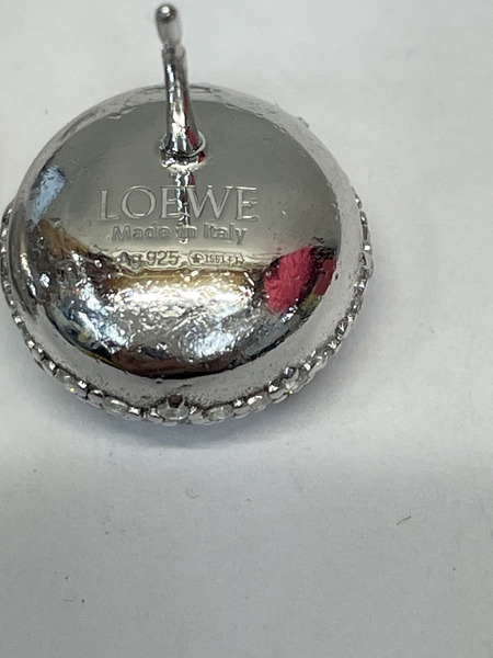 LOEWE アナグラムペブルピアス シルバー