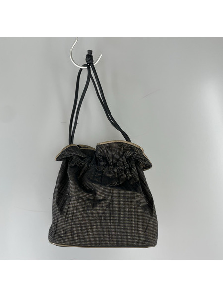 ISSEY MIYAKE ラメ巾着バッグ