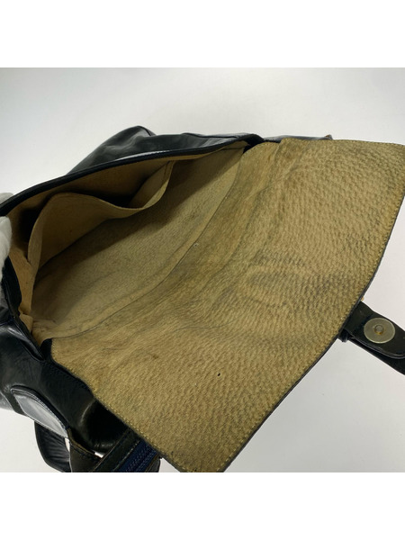 ショルダーバッグ HIROFU レザーショルダーバッグ ブラック