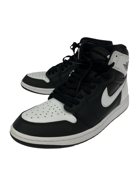 NIKE AIR JORDAN RETRO HIGH OG BLACK/WHITE スニーカー 白黒 28cm