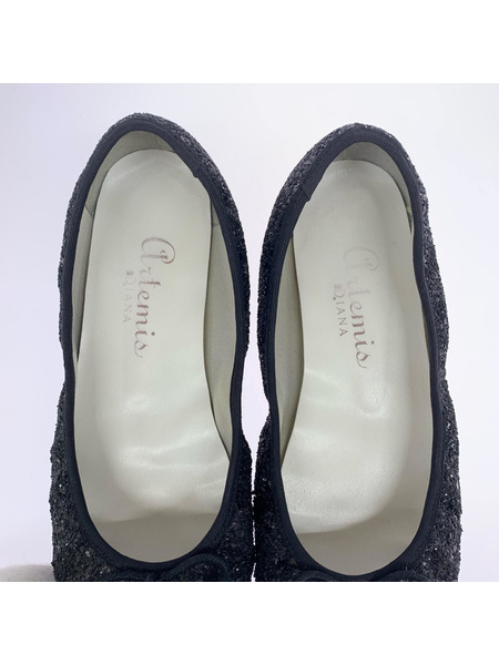 DIANA パンプス・ヒール artemis グリッターパンプス 23.5cm BLK