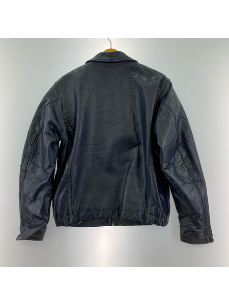 OLD・VINTAGE レザージャケット フランス軍 パイロットジャケット 紺 (-)