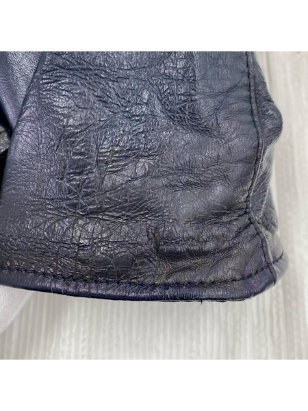 OLD・VINTAGE レザージャケット フランス軍 パイロットジャケット 紺 (-)
