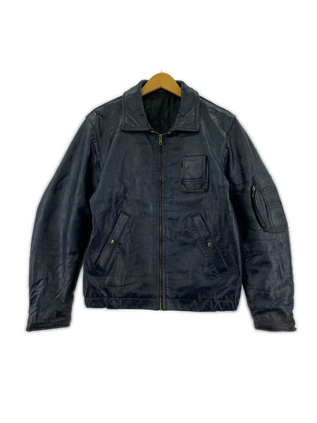 OLD・VINTAGE レザージャケット フランス軍 パイロットジャケット 紺 (-)