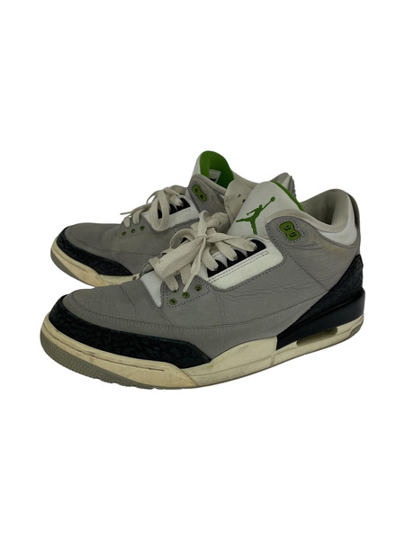 NIKE AIR JORDAN 3 LT SMOKE GREY CHLOROPHYLL 28.5cm US10.5