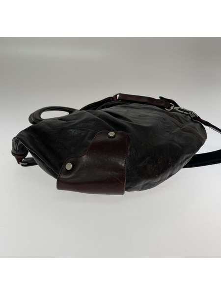 MARNI ショルダーバッグ レザー バルーンバッグ BRN