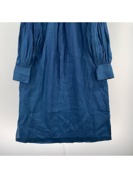 長袖ワンピース scrumpcious シャツワンピース 青