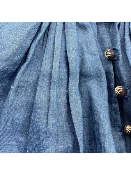 長袖ワンピース scrumpcious シャツワンピース 青