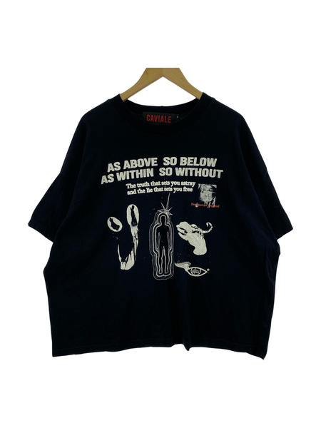 半袖Tシャツ・カットソー CAVIALE 両面プリント ブラック(S)