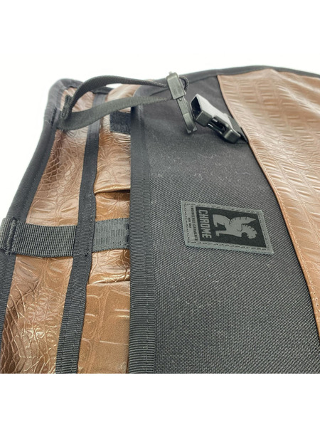 CHROME ショルダーバッグ Enginneered Garments/クロコ/メッセンジャー/茶黒