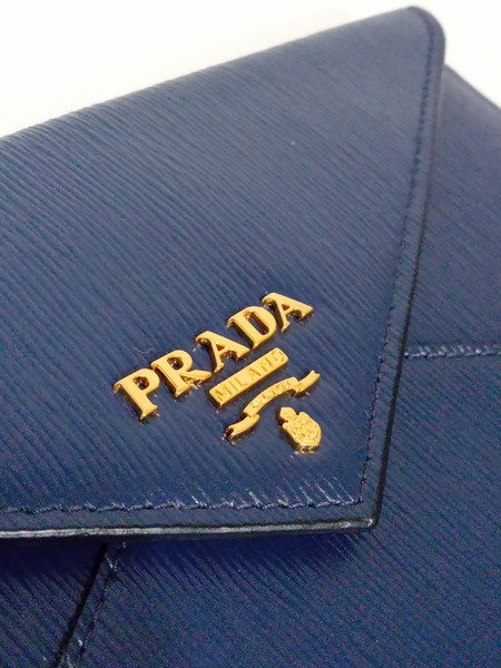 PRADA 二つ折り長財布 ネイビー