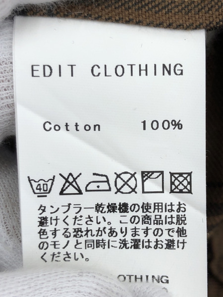 EDIT CLOTHING フランネルチェックシャツ(3)[値下]｜商品番号